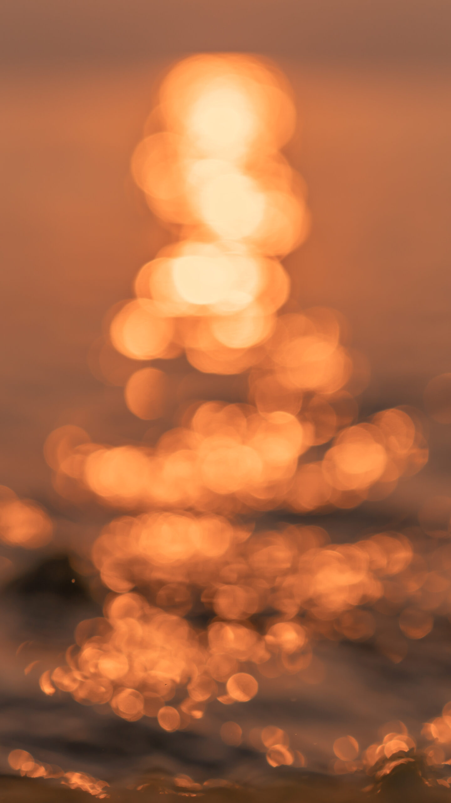 sunset bokeh blurred lights golden