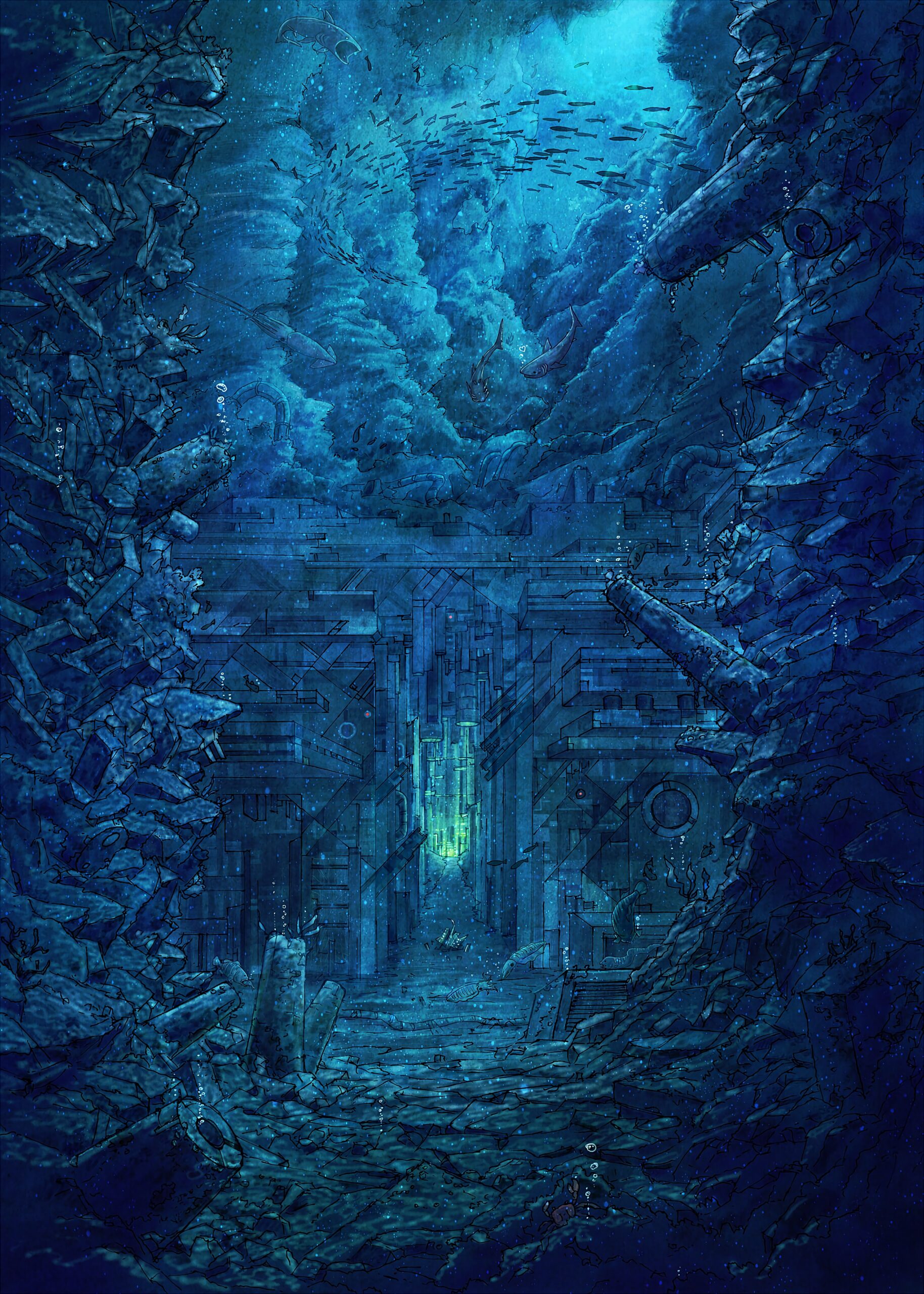 underwater ruins deep sea city ancient