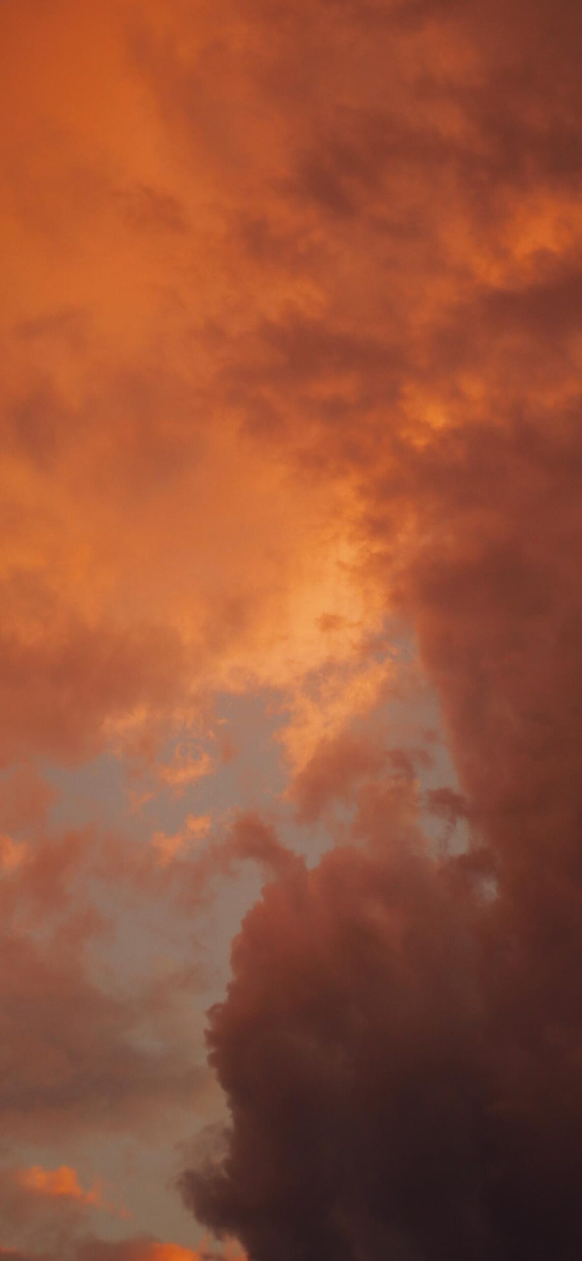 sunset sky orange red clouds dramatic
