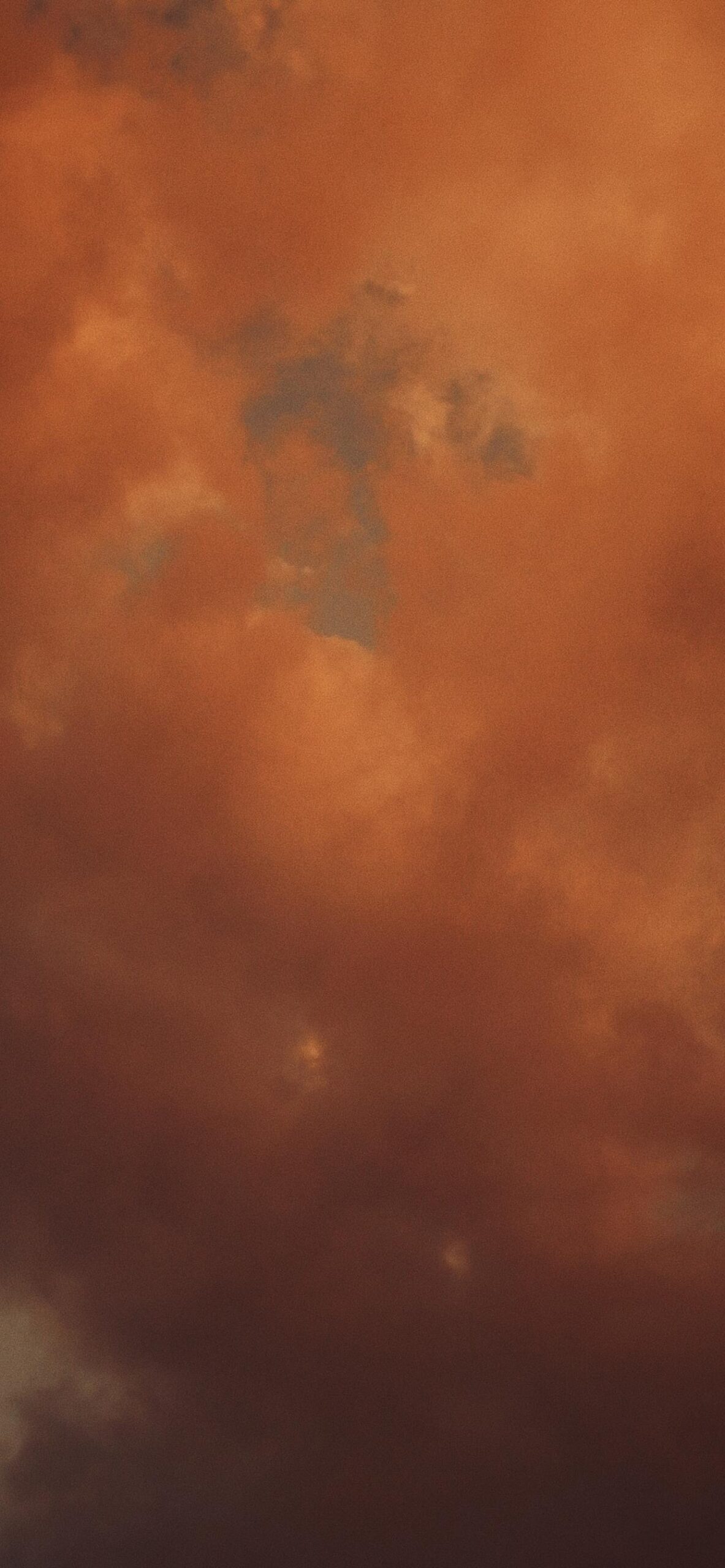 sky clouds sunset orange brown haze