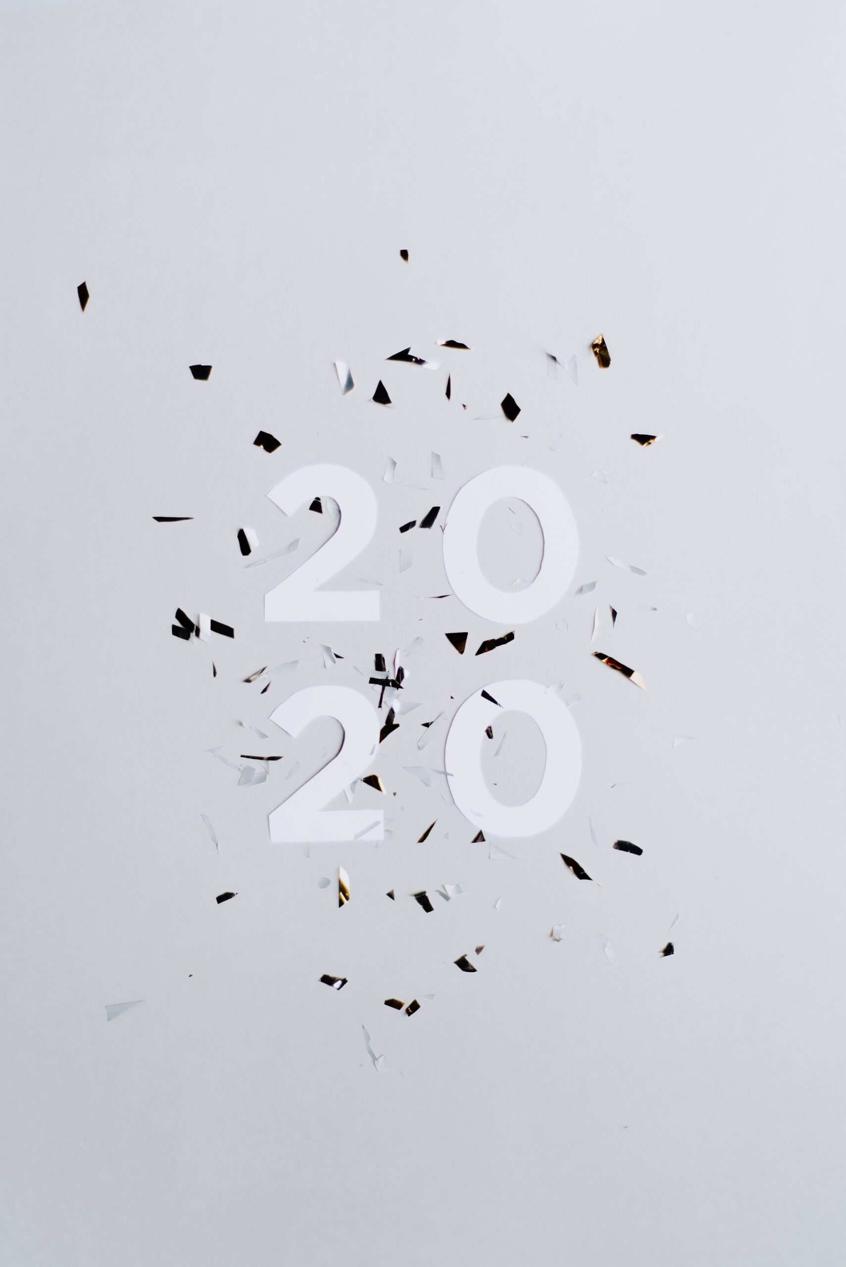 2020 newyear confetti minimal