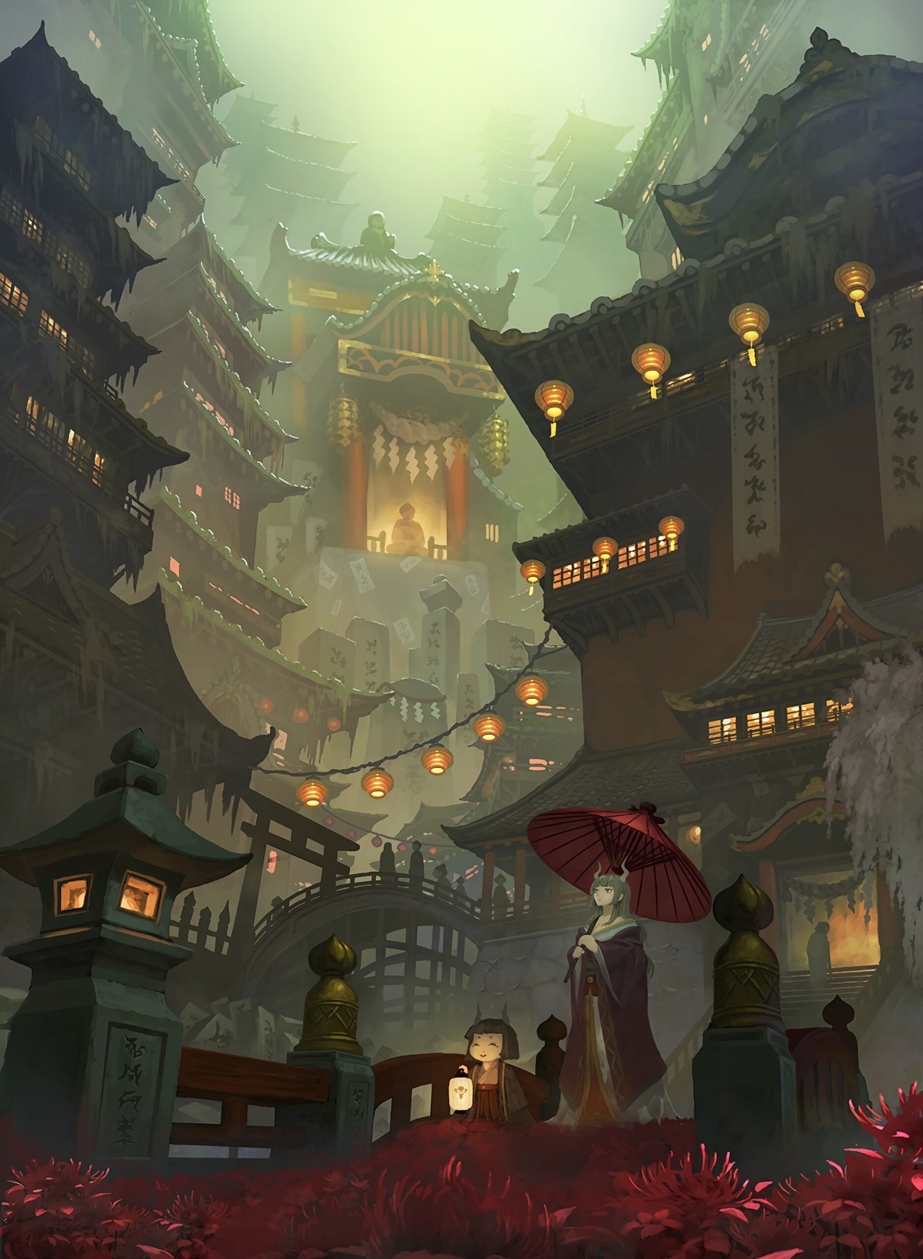 japanese temple traditional fantasy