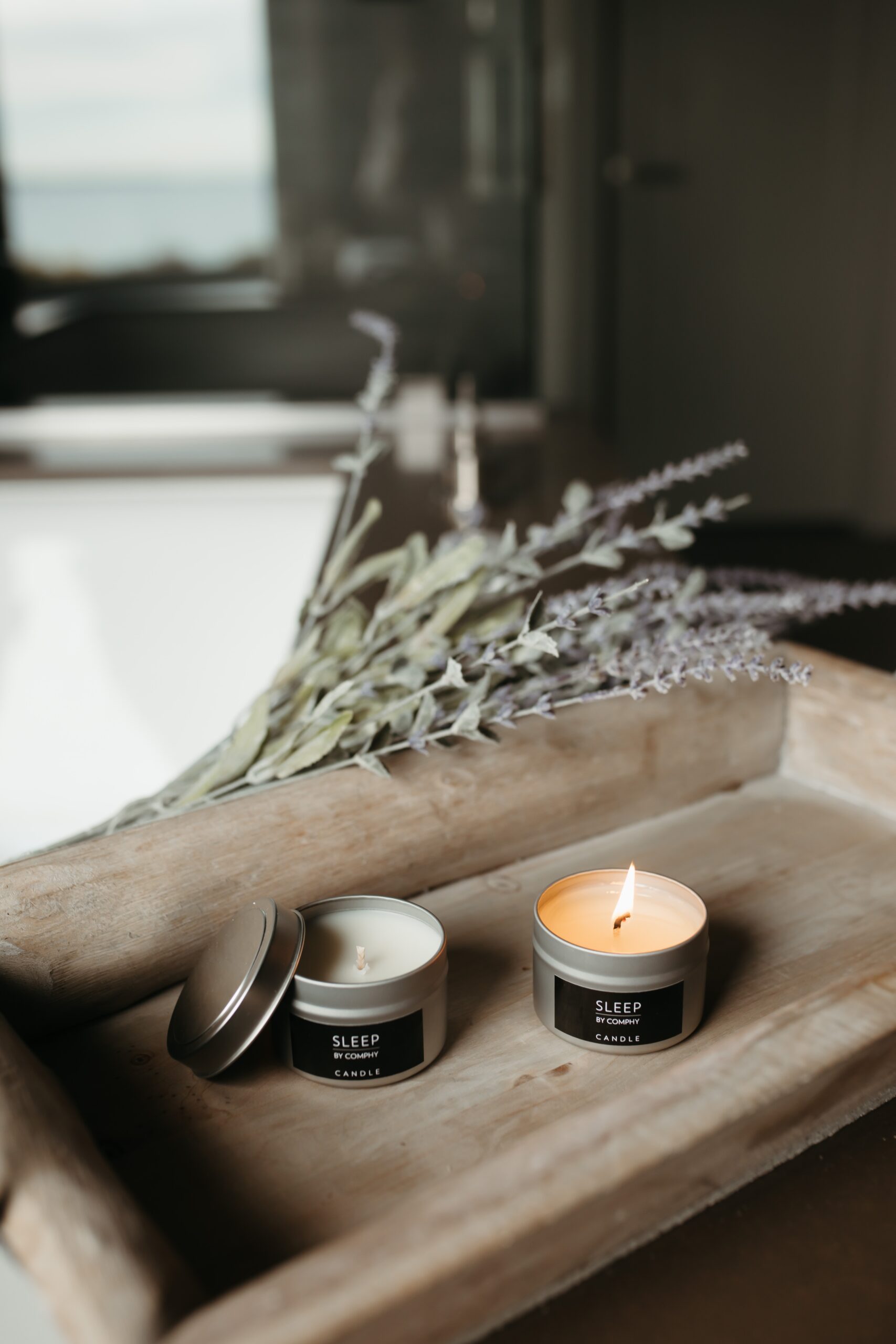 lavender candle sleep essential oils