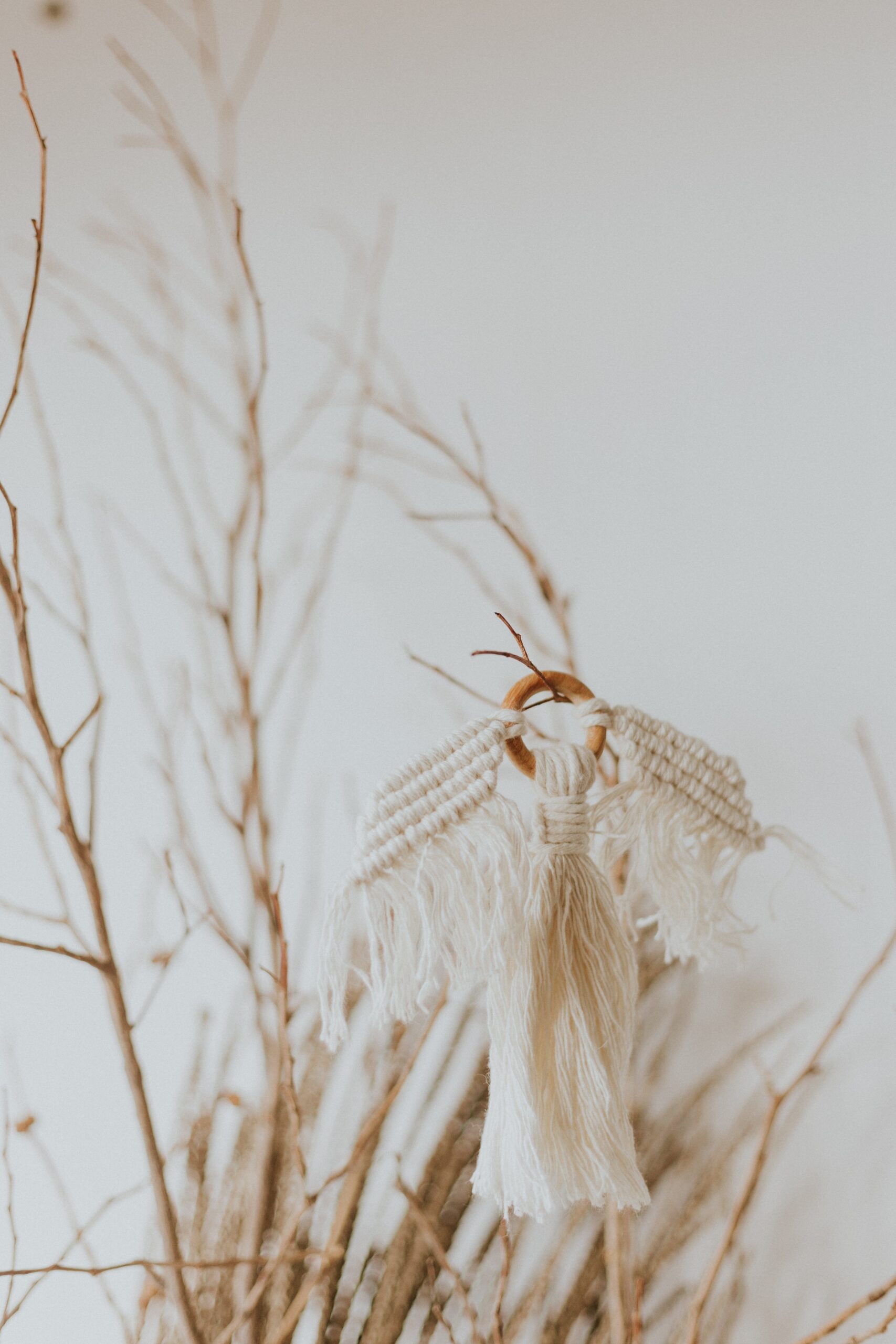 macrame angel christmas ornament
