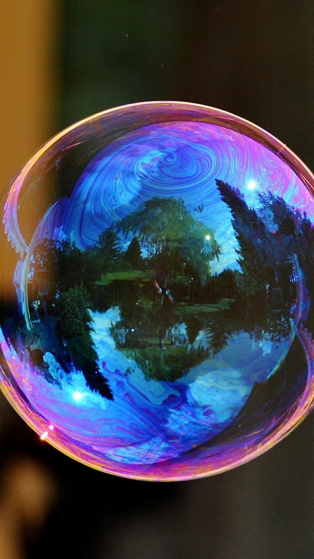 bubble soap reflection rainbow