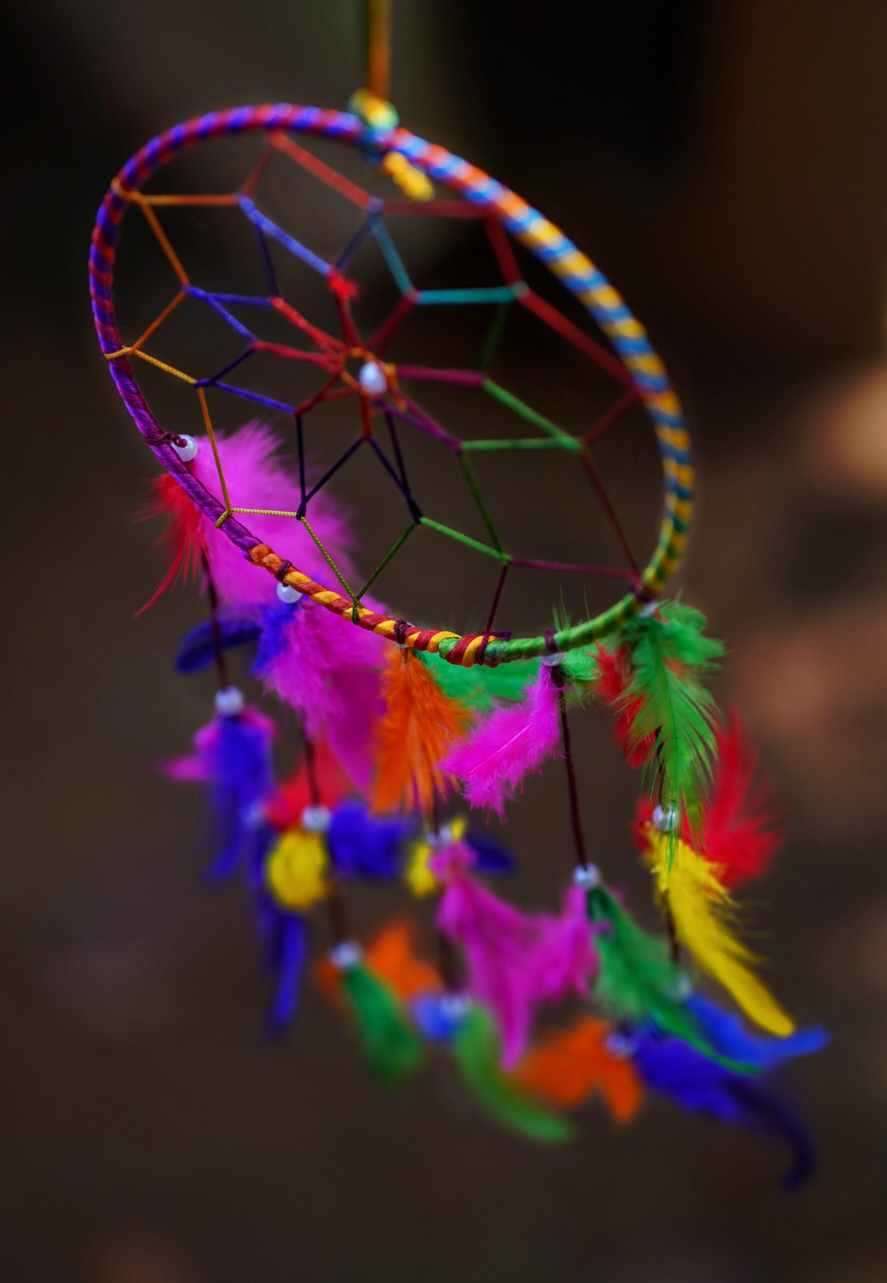 dreamcatcher feathers colorful rainbow
