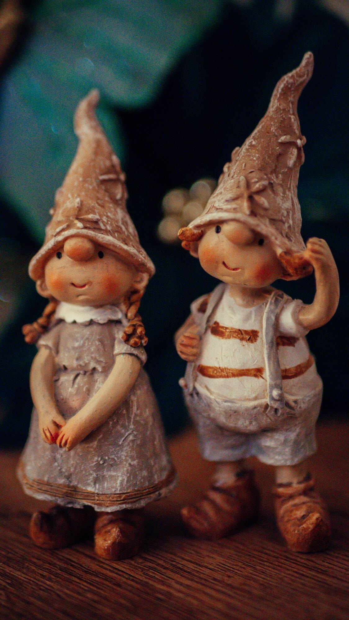vintage dolls figures gnomes clay