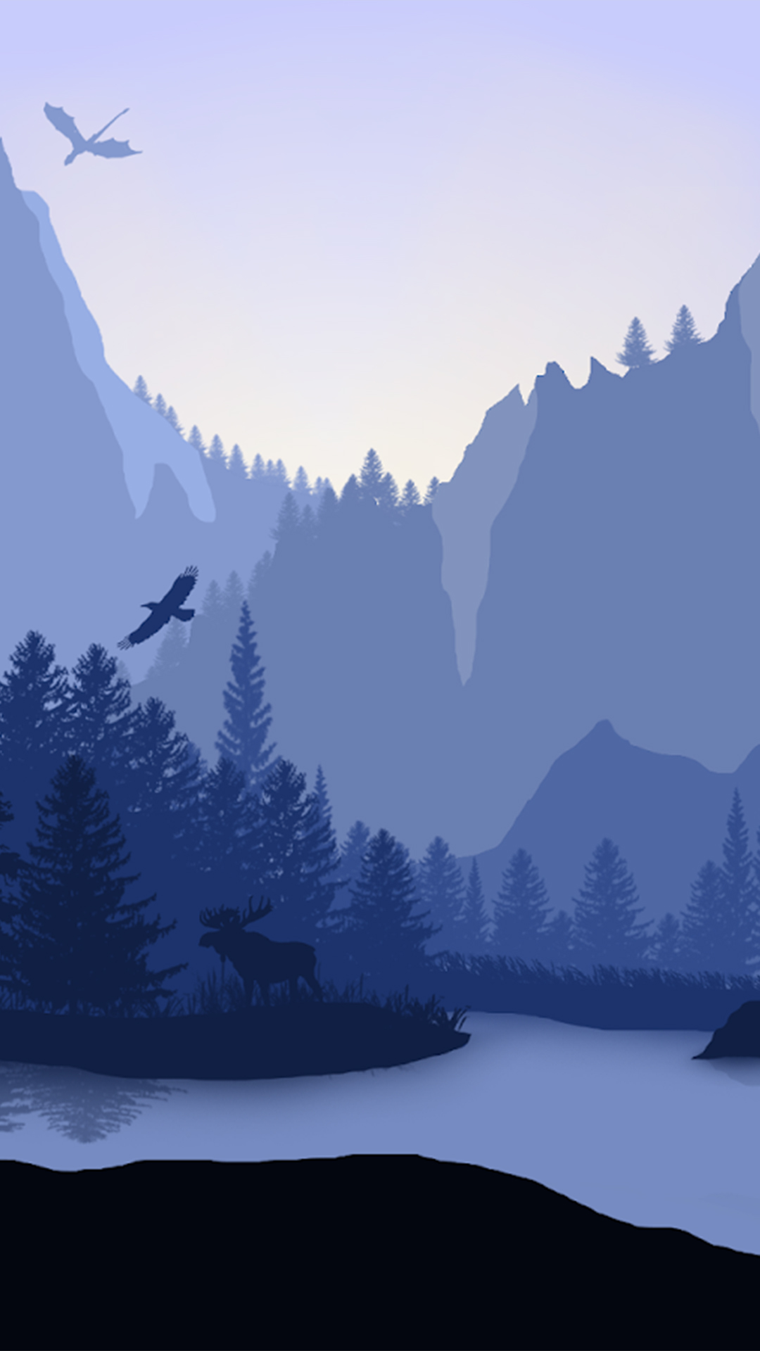 vector art illustration mountains