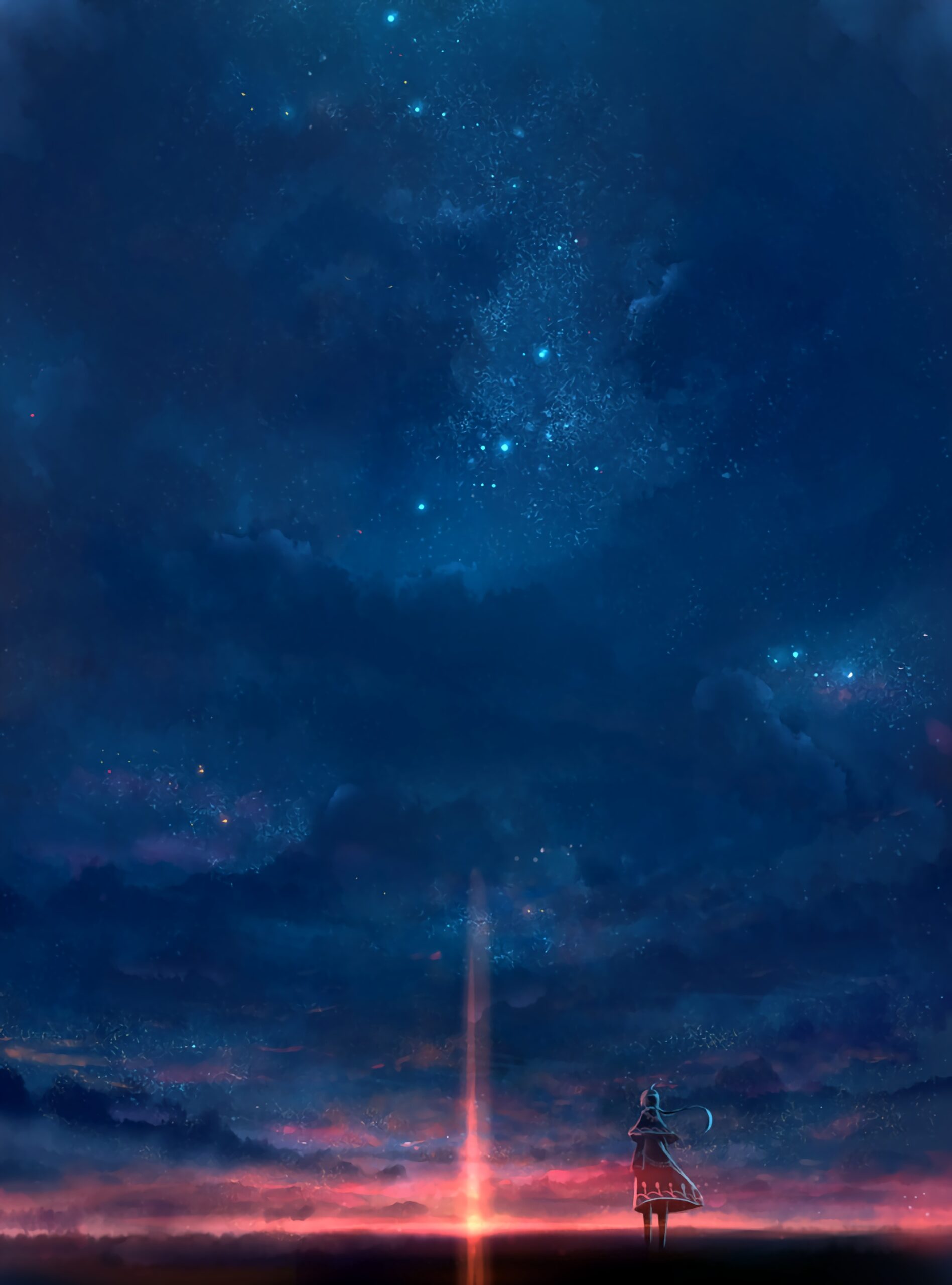 starlit night sky nebula milky way