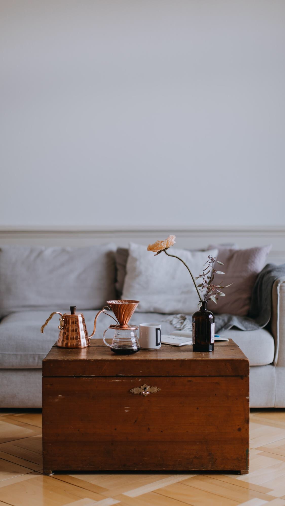 coffee pour over kettle copper interior