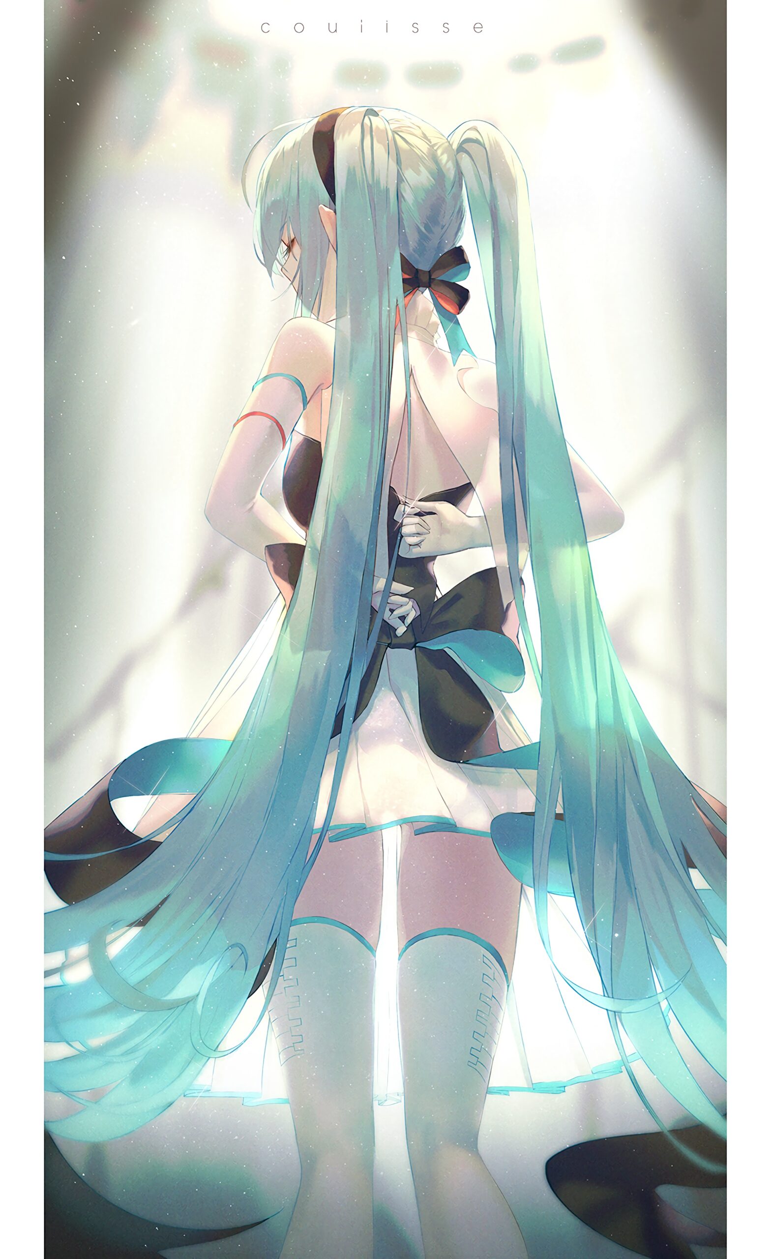 hatsune miku vocaloid stage light back