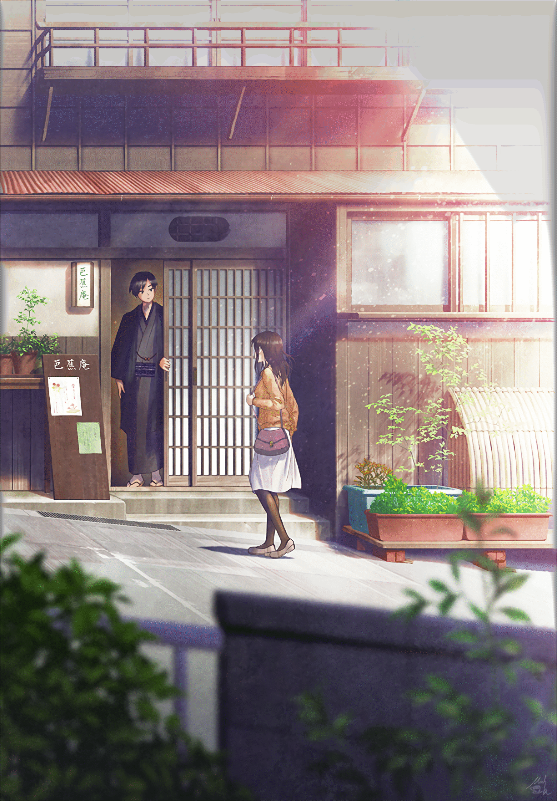 spirited away style japanese train