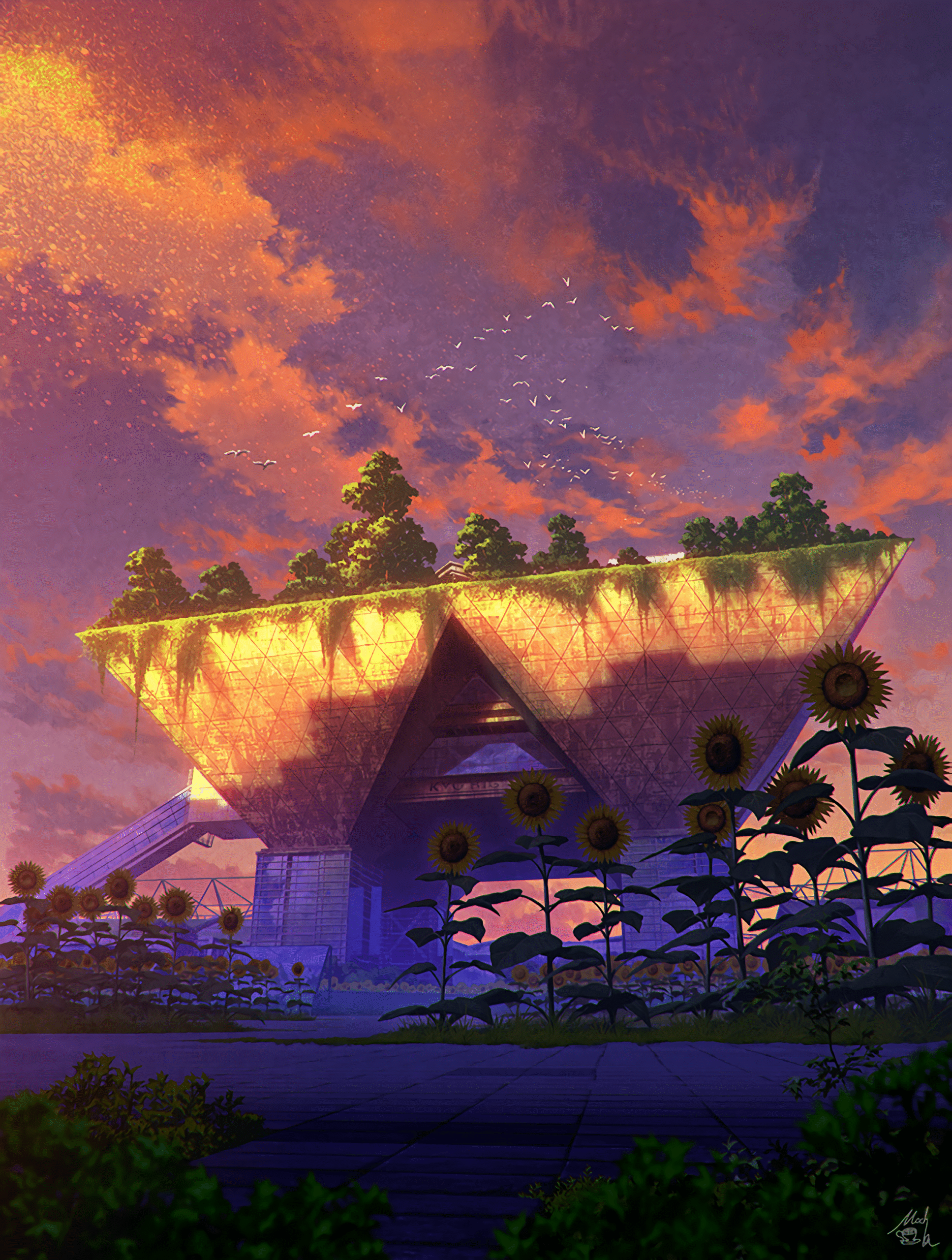 pyramid architecture nature overgrown