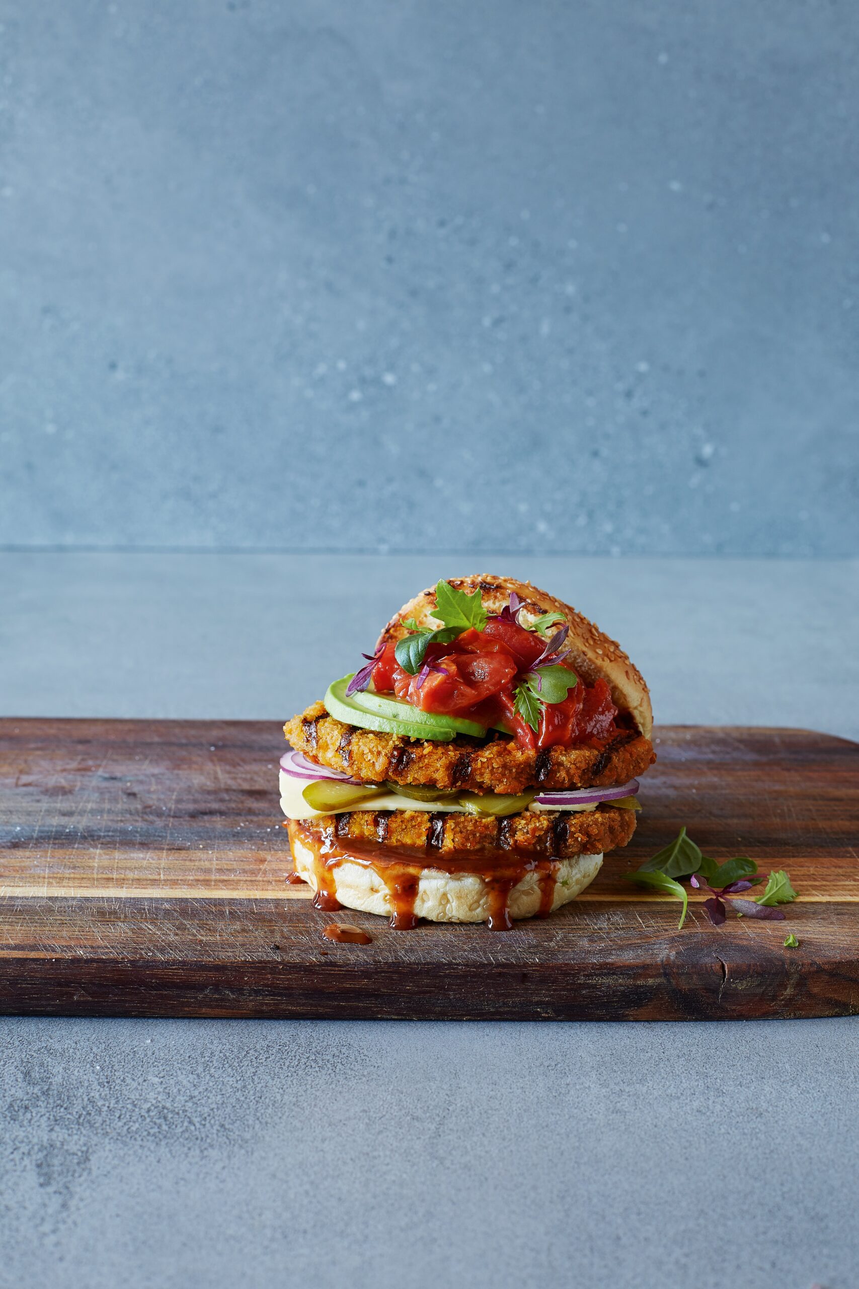 burger gourmet vegetarian avocado