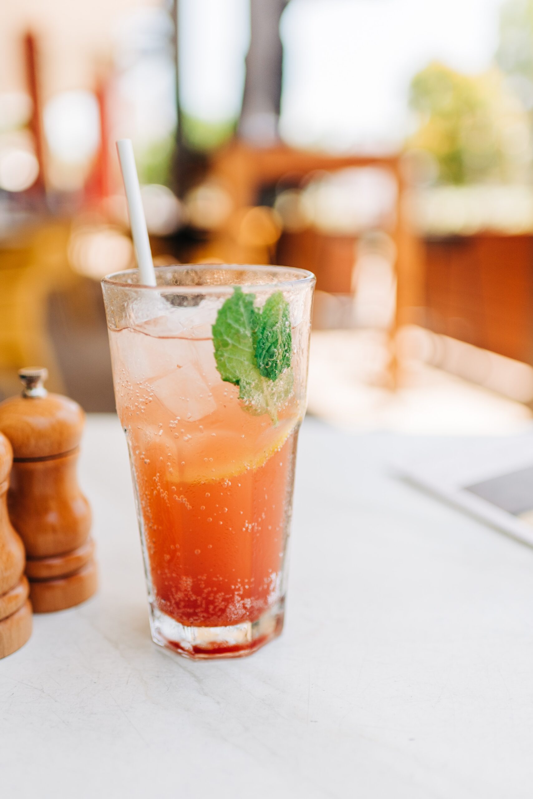 cocktail drink refreshing iced tea mint