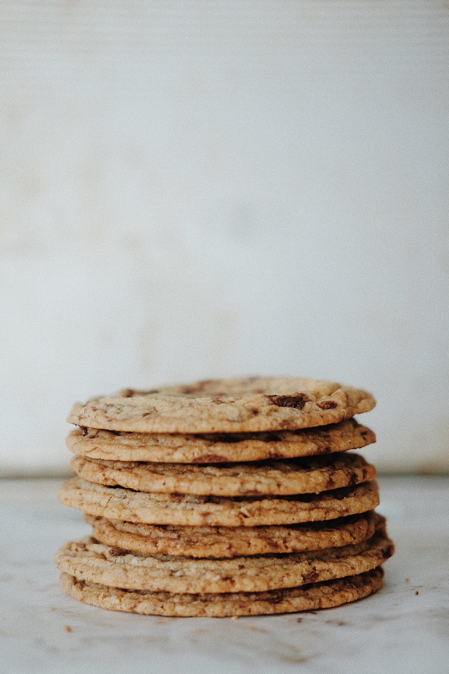 cookies chocolate chip stack baked