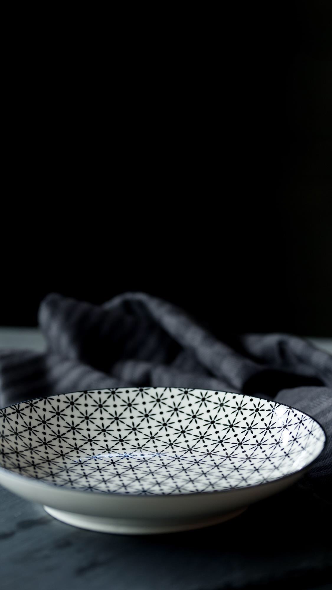 ceramic bowl patterned dish kitchenware