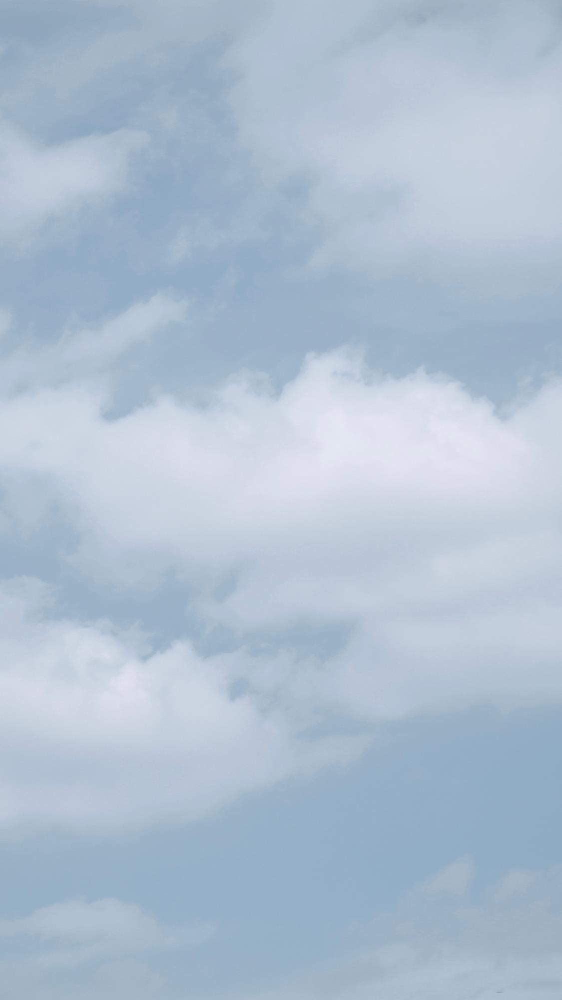 sky clouds blue soft pastel minimal