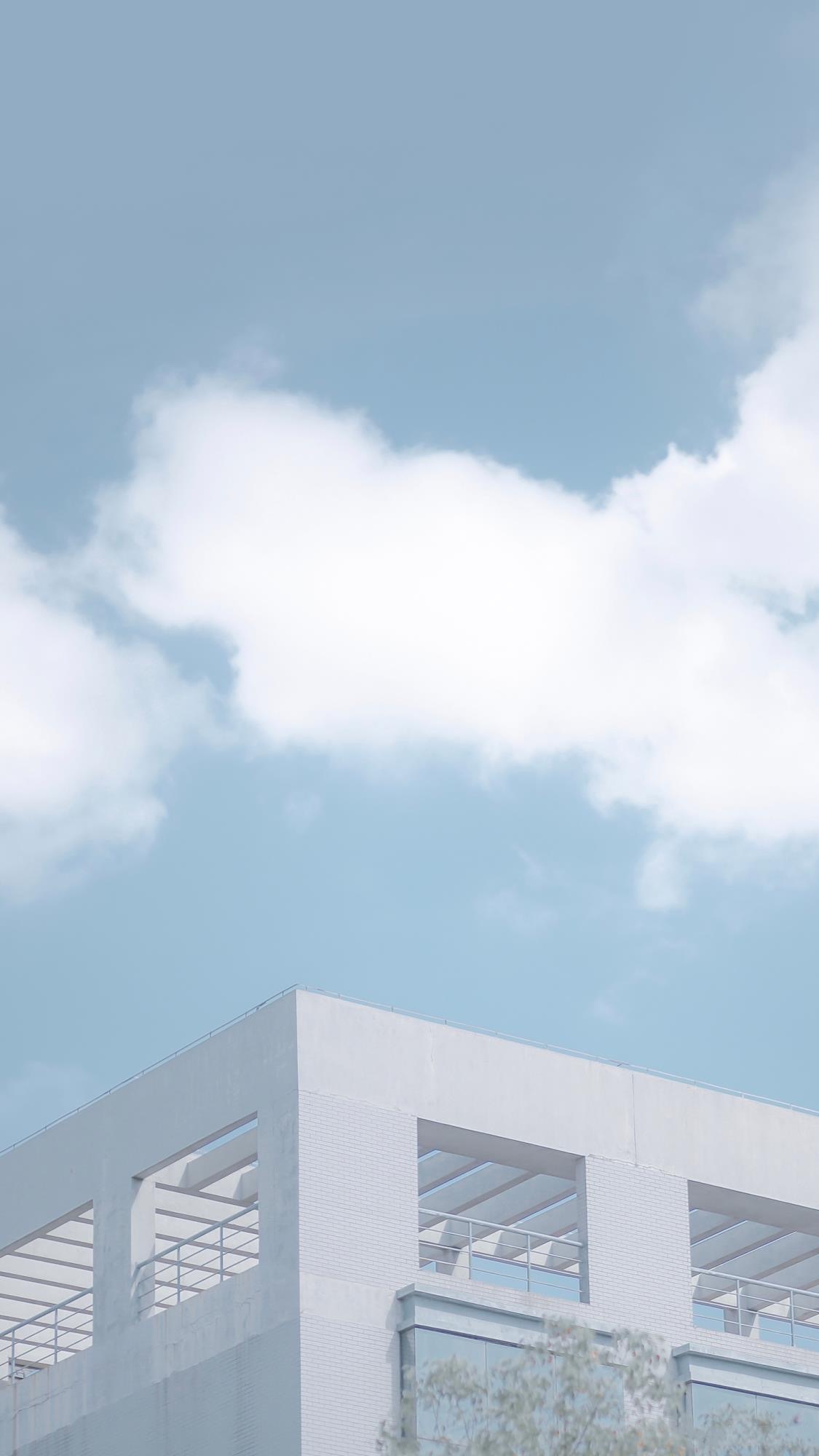 architecture modern building white sky