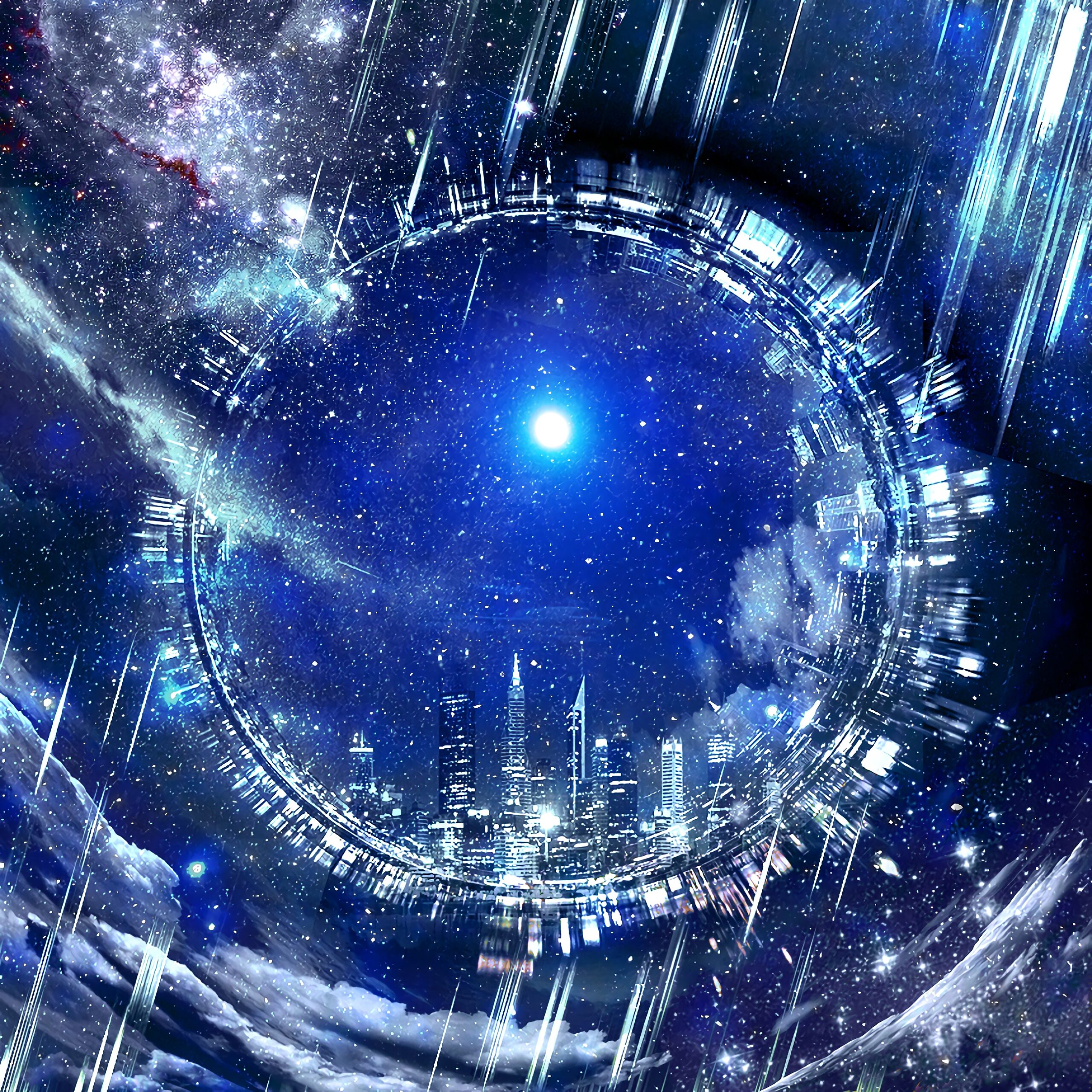 space station galaxy nebula portal