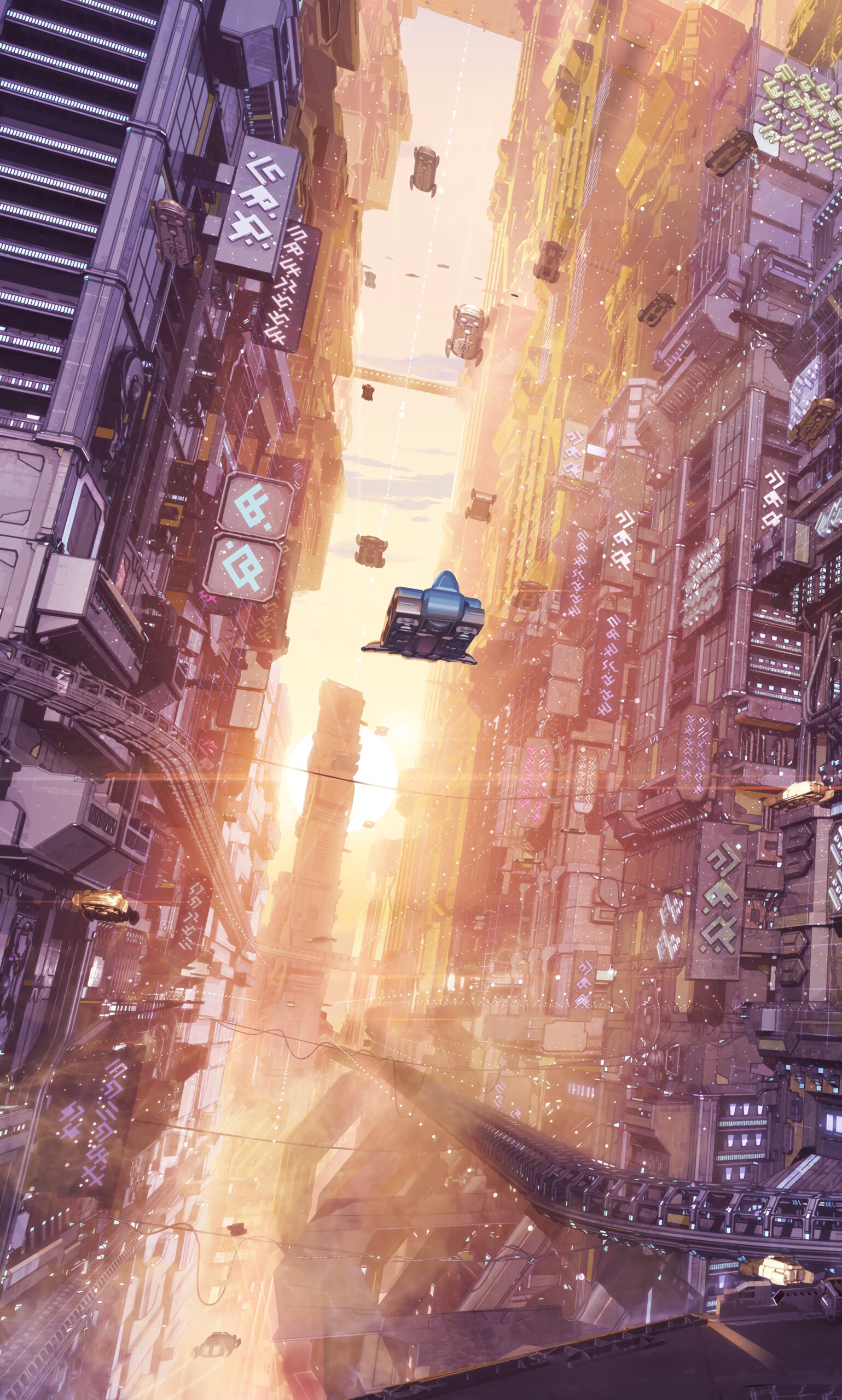 cyberpunk city futuristic metropolis